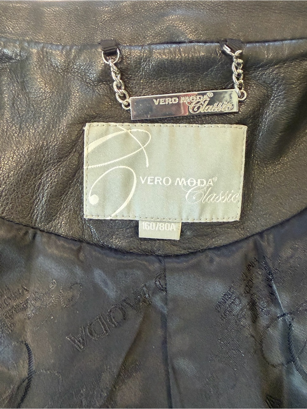 Vantage Vero Moda sheep Leather Jacket Saga Fox Fur Collar XS - Picture 9 of 11